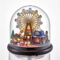 在飛比找Yahoo!奇摩拍賣優惠-現貨 幸福 吧 摩天輪 一起環遊系列  玻璃罩小屋 迷你屋 
