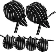 [FRCOLOR] 6pc Chef Hat and Scarf Set Japanese Style Pirate Head Wrap Quick Dry for Restaurant Kitchen Catering