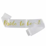 Gold With White Sash Bride To Be Hen Veil Sash Tiara Hens Night Bridal Shower Party Tea Accessories A