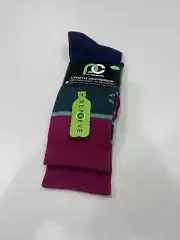 Pro Compression- Women's Purple Multicolored Compression Socks- Size L/XL