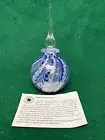 Vtg Glass Perfume Bottle, Smithsonian Collection - 1980's-Iridescent Blue