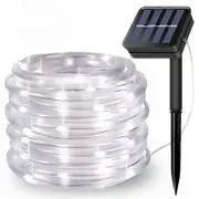 32M/22M/12M Outdoor LED Solar Tube Rope Fairy Light Christmas Decoration String Light Waterproof For Garden Fence Yard Balcony Party Decor white