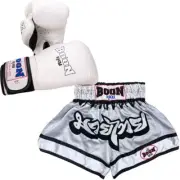 NEW Boon Compact Grey/White Shorts & Gloves