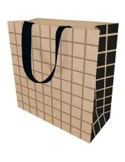 [Simson] Large Embossed Checkerboard On Kraft Giftbag