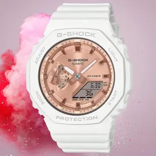 【CASIO 卡西歐】G-SHOCK WOMEN 碳核心防護 時尚八角雙顯腕錶 母親節 禮物(GMA-S2100MD-7A)