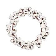 Catzon 25cm/40cm Cotton Wreath Decor Adjustable Cotton Stems Wreath for Farmhouse Decor Wedding Centerpiece