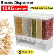 10KG Grain Case Cereal Dispenser Storage Box Kitchen Food Rice Container Wall