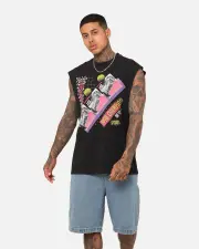 [MITCHELL & NESS] Mitchell & Ness Chicago Bulls 1998 Finals Muscle T-shirt Black - Size XL XL Black