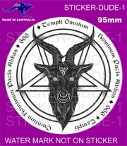 GOAT HEAD METAPHYSICAL ILLUMINATI BAPHOMET SATAN PENTAGRAM DEVIL WICCA STICKER