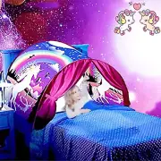 Kids Dream Bed Tent - Fantasy Space Adventure & Dinosaur Island & Unicorn & Wint