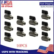 1-10PC Mini 1/4" Male x Female NPT Brass Ball Shut Off Valve Water Air Fluid WOG