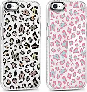 RUMDEY 2 Pack Cute Cheetah Print Phone Case for iPhone 16e Case 6.1", Clear Coquette Colorful Fashion Luxury Leopard Pattern Design Girls Women Funda Shockproof Soft TPU Protection Cover