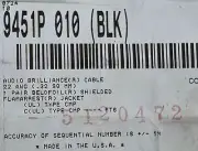 Belden 9451P 22/1P Audio Brilliance Shielded Microphone Cable CMP Black /50ft