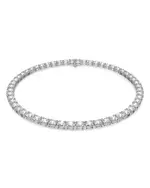 Swarovski Matrix Square Cut All Around Collar Necklace in Rhodium Plated, 14.87-16.5