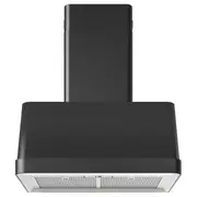 FOKUSERA wall mounted extractor hood, black, 70 cm