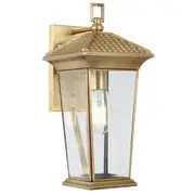 Zeldin Large Solid Brass Outdoor Wall Lights Traditional Telbix Lighting Exterior IP43