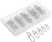 100pcs Stainless Steel Fishing Lure Enhancement Pins Duo Lock Snap Connectors for Catfish Tackle