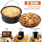 2Pcs Air Fryer Accessories Air Fryer Pizza Pan and Baking Cake Barrel with