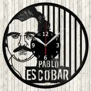 Pablo Escobar Vinyl Record Wall Clock Decor Handmade 6607