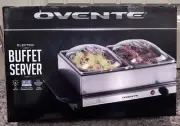 Ovente Electric 2 Tray Buffet Server Food Warmer New