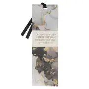 Gray Marble Swirl w/Gold Men & Women Bookmark: The Plans Jeremiah 29:11 w/Ribbon