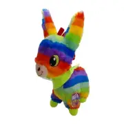 Fiesta Piñata Donkey Plush Rainbow 14" Glitter Eyes Stuffed Animal Plush 2017