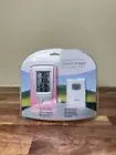 Oregon Scientific Wireless Indoor Outdoor Thermometer Dual Alarm Clock Pink NEW