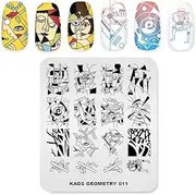 Alexnailart Nail Stamping Plate Creative Geometric Theme Image Design Templates Abstract Painting Geometry Multi Pattern Circuit Board Manicure DIY Nail Art Printing Tools