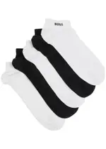 Boss Logo Cotton-blend Socks - set of Five - White - One Size One Size