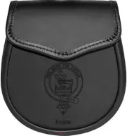 Park Leather Day Sporran Scottish Clan Crest