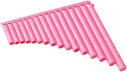 Luwecf 16 Pipe Pan Flute for Music Performance, C Key, Portable Instrument for Teaching, Pink