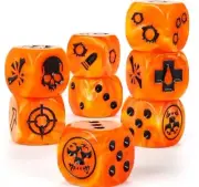 Necromunda Dice Set-NIB-OOP-Orange-Gang-House-Orlock-Escher-Delaque-Warhammer
