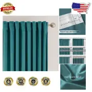 Luxurious Lake Blue Velvet Curtains - 52" x 96" Insulated Light-Filtering Drapes