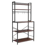 Fin Multi-Layer Sturdy Kitchen Bakers Rack Microwave Oven Stand Storage Shelf Pantry