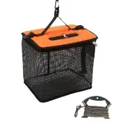 Floating Fishing Basket Foldable Nylon Netting Quick Drying Fishing Net Bag