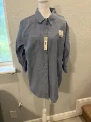 Classic Blue Women’s Ariat Button-Up Shirt Size XL