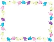 Fish Embroidered quilt label bright bold for kids child nursery personalize text