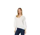 Carve Designs-Camryn Top Blouse- Size XL White- 3/4 Sleeve Organic Cotton Flowy