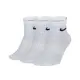 【NIKE 耐吉】NIKE 3 PACK SOCKS 白色 黑勾 中筒襪 小勾 短襪 訓練短襪 薄款 一組3雙(SX7677-100)
