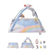 VEVOR Baby Play Gym Mat Tummy Time Activity Mat with 6 Sensory Toy 35.0" x 35.0"