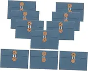 Angoily 10Pcs Vintage String Closure Paper Envelopes Thickened Storage Bags for Documents Postcards Letters Creative File Organizers Convenient Design