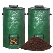 Compost Bin Bags, Reusable Yard Waste Bags, 34 Gallon (Pack) 2