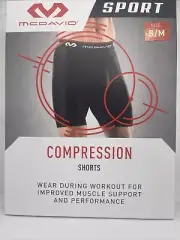 McDavid Compression Shorts Mens S/M Running Underwear Black Poly Spandex 26-32"