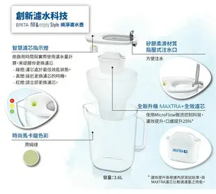 [淨園] 德國 BRITA Fill&enjoy Style 純淨濾水壺(萊姆綠色) (內含一支濾芯)