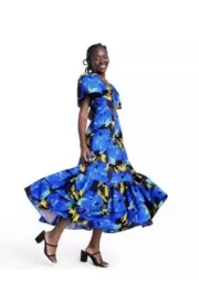 Christopher John Rogers For Target Blue Floral Maxi Dress Size 20/22 NWT!!