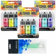 Ranger Tim Holtz Alcohol Inks Bundle 3, Dockside Picnic, Beach Deco, Spring...