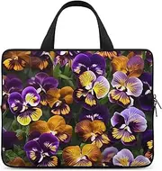 Laptop Case Sleeve Shockproof Computer Carrying Bag Pansy Perfection Laptop Bag Tote Lightweight Notebook Case Cover Traveling Briefcase Handle Bags for Travel Business 17inch, Pansy Perfection