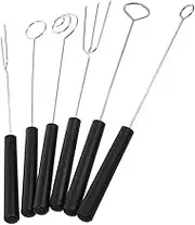 Alipis 6-Piece Stainless Steel Fondue Fork Set Versatile Cheese Dipping Baking Tools Kitchen Gadgets for Home Outdoor