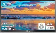 SYLVOX Outdoor TV, Smart Outdoor TV 43” 2000 Nits Full Sun, 4K UHD Weatherproof Outdoor Television with Voice Control Chromecast Built-in, IP55 Android TV for Outside (Pool Pro Series)