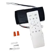 Universal Ceiling Fan Remote Control Kit Replacement, 6-Speed & Timing, Remote Replacement for DC Ceiling Fan Light Black White